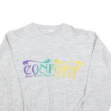 CONFORT Womens Grey Crew Neck M Cotton Blend Sweatshirt Casual Free Time Wear