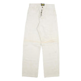 KEWIS Mens Regular Fit White Cotton Blend Jeans W26 L29 Workwear Straight