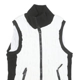 CALVIN KLEIN Womens Black & White Zip Jacket XL Polyester Blend Puffer