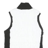 CALVIN KLEIN Womens Black & White Zip Jacket XL Polyester Blend Puffer