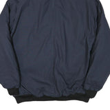 BERNE Mens Navy Blue Therma Zip Jacket 2XL Polyester Blend Hooded Workwear