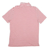 POLO RALPH LAUREN Mens Red & White Striped Short Sleeve Polo Shirt M Classic Fit