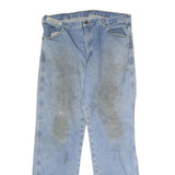 DICKIES Mens Jeans Blue Regular Straight Denim Light W38 L36 Workwear Zip