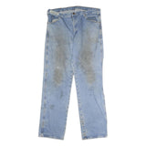 DICKIES Mens Jeans Blue Regular Straight Denim Light W38 L36 Workwear Zip