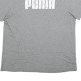 PUMA Mens Grey Cotton Blend Classic T-Shirt 2XL Short Sleeve Crew Neck Logo
