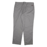 DICKIES Mens Regular Fit Grey Cotton Blend Straight Leg Trousers W38 L31