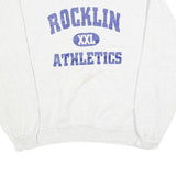 SOFFE Mens White Rocklin Athletics Crew Neck L Cotton Blend Sweatshirt