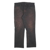 DICKIES Mens Relaxed Fit Black Cotton Blend Jeans W34 L30 Workwear Style Zip