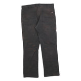 DICKIES Mens Relaxed Fit Black Cotton Blend Jeans W34 L30 Workwear Style Zip