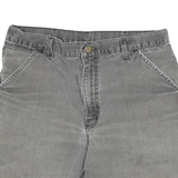 CARHARTT Mens Shorts Grey Casual Cotton Blend XL W34 Distressed