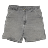 CARHARTT Mens Shorts Grey Casual Cotton Blend XL W34 Distressed