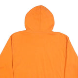 NIKE Womens Orange Cotton Blend Hoodie L Basketball Logo Pullover
