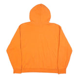 NIKE Womens Orange Cotton Blend Hoodie L Basketball Logo Pullover