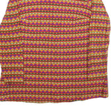 Womens Multi Patterned Acrylic Jumper Turtleneck Basic Knit M Colourful Striped
