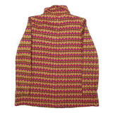Womens Multi Patterned Acrylic Jumper Turtleneck Basic Knit M Colourful Striped