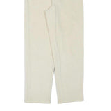 LAUREN RALPH LAUREN Womens Cotton Blend Cream Regular Straight Trousers W26 L27