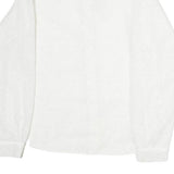 ZARA Womens White Printed Shirt Long Sleeve Collared XS Elegant Button Fastening