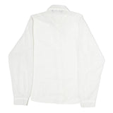 ZARA Womens White Printed Shirt Long Sleeve Collared XS Elegant Button Fastening