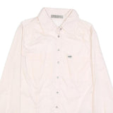 GUESS Womens White Cotton Shirt XS Classic Long Sleeve Button Front
