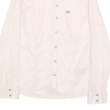 GUESS Womens White Cotton Shirt XS Classic Long Sleeve Button Front