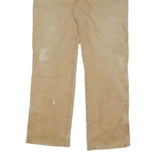 DICKIES Mens Cotton Blend Beige Regular Straight Trousers W36 L31 Workwear
