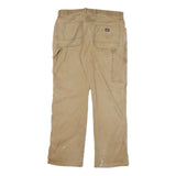 DICKIES Mens Cotton Blend Beige Regular Straight Trousers W36 L31 Workwear
