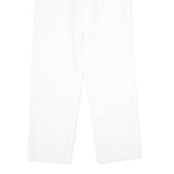 LINGARA Womens White Regular Fit Straight Leg Trousers W28 L34 Zip Closure