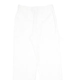 LINGARA Womens White Regular Fit Straight Leg Trousers W28 L34 Zip Closure