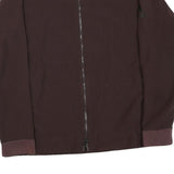 ADIDAS Mens Maroon Slim Zip Jacket Polyester Blend Plain Sportswear L