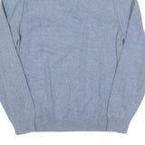 NAUTICA Mens Light Blue Plain Pullover Jumper Crew Neck Basic Knit L Cotton