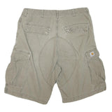 CARHARTT Mens Beige Cargo Shorts L W36 Practical Durable Cotton Blend