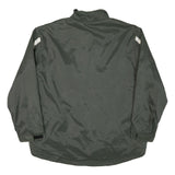 NIKE Mens Green & White Zip Jacket XL Polyester Blend Plain Lightweight