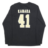 FANATICS Mens Black & Cream Kamara 41 Long Sleeve Crew Neck Cotton Blend L
