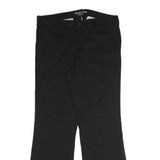 DICKIES Womens Black Regular Fit Straight Leg Trousers W34 L31 Cotton Blend Zip