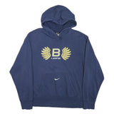NIKE Mens Blue B Lions Hoodie M Cotton Blend Pullover Sports Sweatshirt