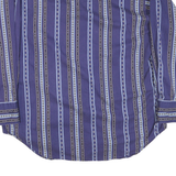 CUMBERLAND OUTFITTERS Mens Blue & Black Patterned Shirt XL Cotton Blend Long