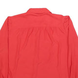 G PATRICK Womens Red Long Sleeve Shirt Collar Blouse L Classic Lightweight