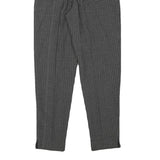 MADE FASHION Womens Polyester Blend Black Check Relaxed Straight Trousers W25