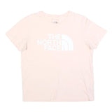 THE NORTH FACE Womens Pink White Logo Casual T-Shirt M Short Sleeve Crew Neck