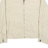 TIMBERLAND Mens Cream Outdoor Jacket XL Cotton Blend Plain Zip Casual