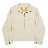 TIMBERLAND Mens Cream Outdoor Jacket XL Cotton Blend Plain Zip Casual