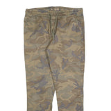 FSBN Mens Cotton Blend Slim Camouflage Trousers W32 L30 Drawstring Casual