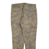 FSBN Mens Cotton Blend Slim Camouflage Trousers W32 L30 Drawstring Casual
