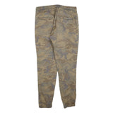 FSBN Mens Cotton Blend Slim Camouflage Trousers W32 L30 Drawstring Casual