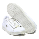LACOSTE Straightset Womens Leather Trainers White UK 6.5 Classic Casual Style