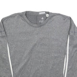 ADIDAS Womens Grey Sweatshirt M Crew Neck Polyester Blend Sportswear Casual