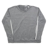 ADIDAS Womens Grey Sweatshirt M Crew Neck Polyester Blend Sportswear Casual