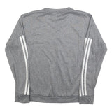 ADIDAS Womens Grey Sweatshirt M Crew Neck Polyester Blend Sportswear Casual