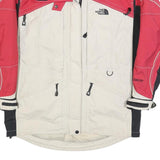 THE NORTH FACE Womens Red & Beige Outdoor Jacket L Polyester Blend Zip Gore-Tex