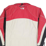 THE NORTH FACE Womens Red & Beige Outdoor Jacket L Polyester Blend Zip Gore-Tex